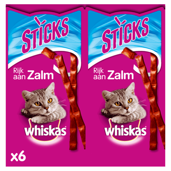 Whiskas Sticks - Zalm - Kattensnack - PLUS
