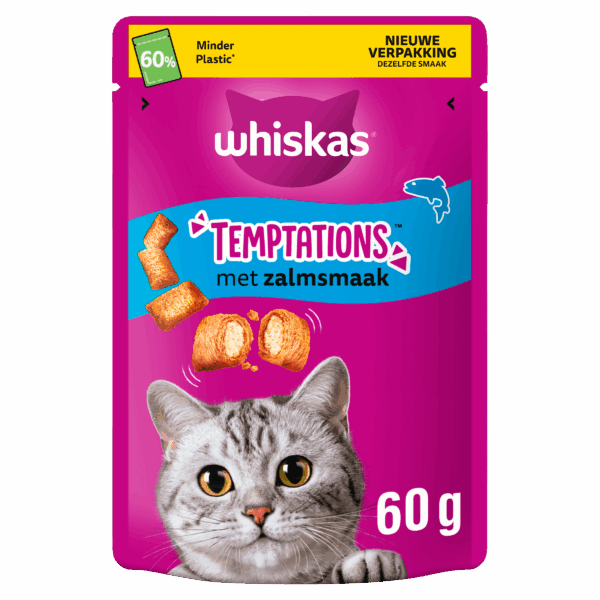 Whiskas Temptations Zalm - PLUS