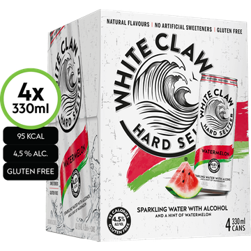 White Claw Hard Seltzer Watermelon 330ML - JUMBO