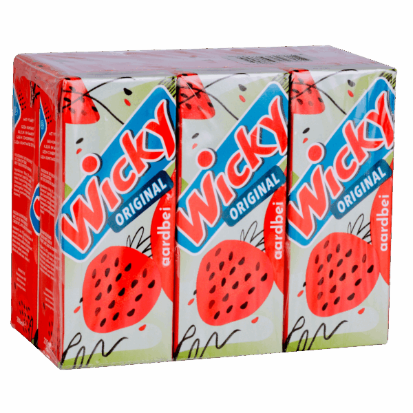 Wicky Original Aardbei 6-Pack - PLUS