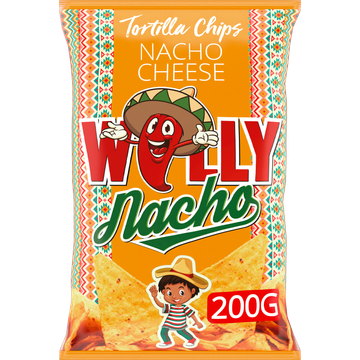 Willy Nacho Tortilla Chips Nacho Cheese - JUMBO