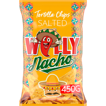 Willy Nacho Tortilla Chips Salted - JUMBO