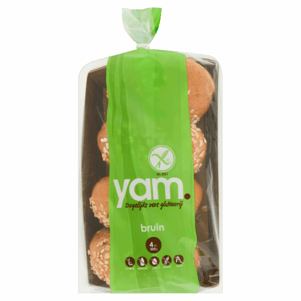 Yam Bruine Bun Glutenvrij - PLUS