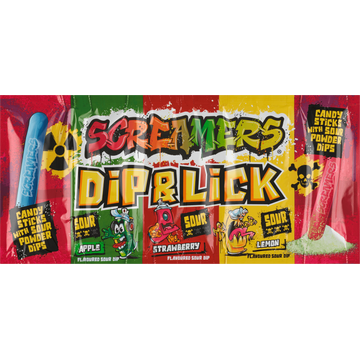 Zed Candy Screamers Dip & Lick Hard Snoep - JUMBO