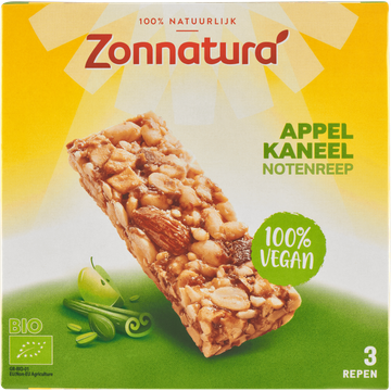 Zonnatura Appel Kaneel Notenreep Bio - JUMBO