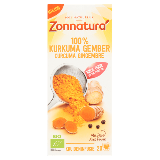 Zonnatura Biologische thee 100% kurkuma gember - Dirk