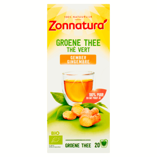 Zonnatura Groene thee gember - PLUS
