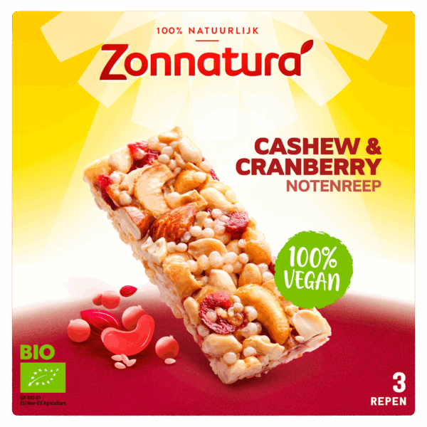 Zonnatura Notenreep Cashew Cranberry - PLUS