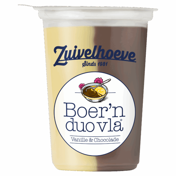Zuivelhoeve Boer'n vla choco vanille - PLUS